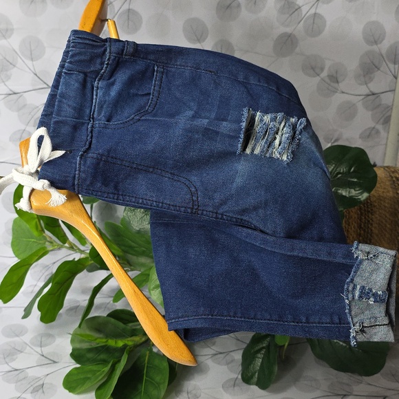 Denim - Skinny Ripped Pull-on Jeans